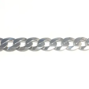 Sterling Silver (15.5mm) Curb Bracelet 8.75"