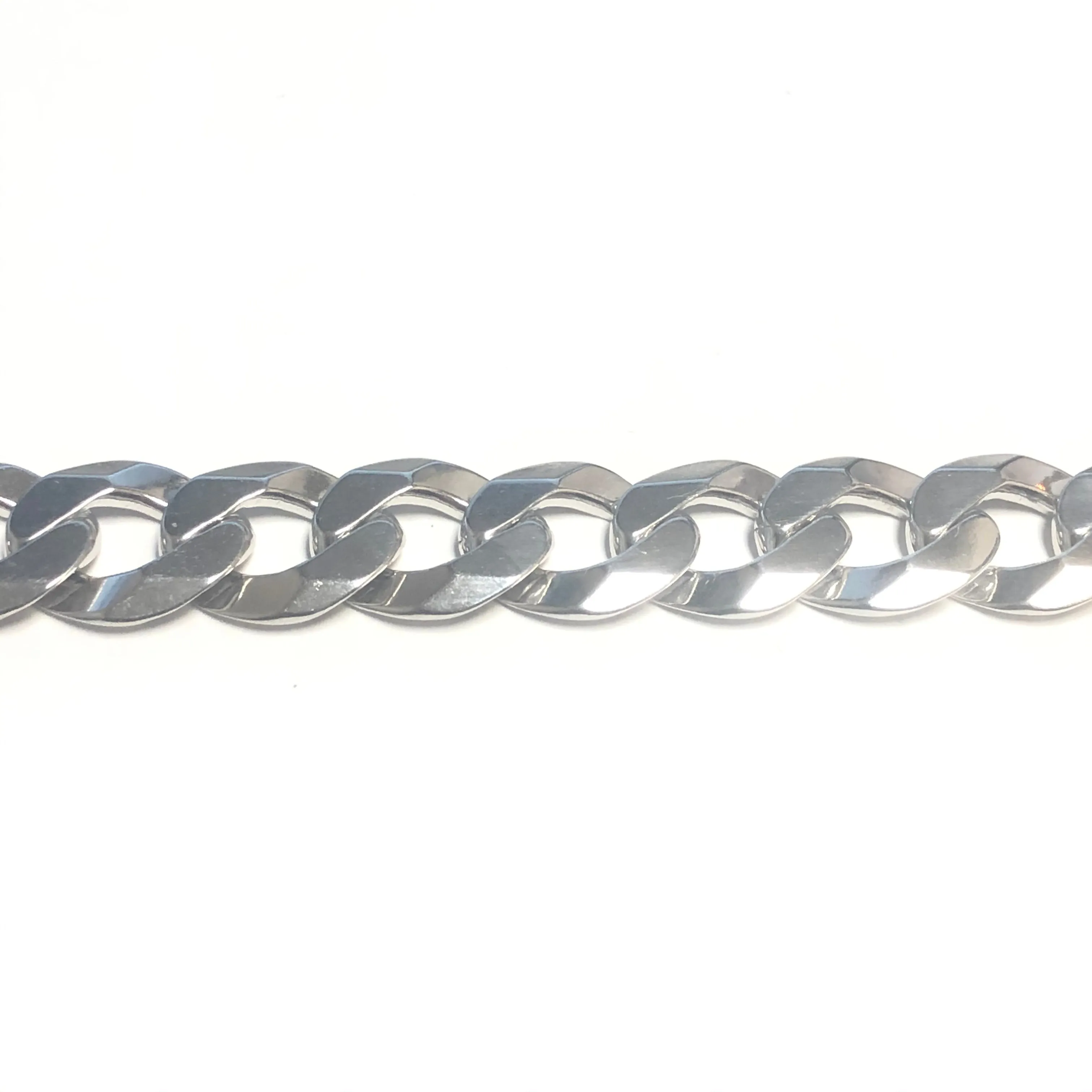 Sterling Silver (15.5mm) Curb Bracelet 8.75"