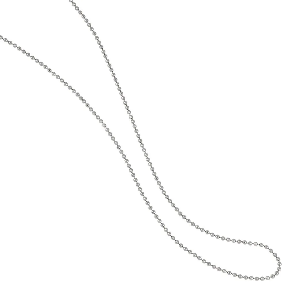 Sterling Silver 18" D/C Bead Chain