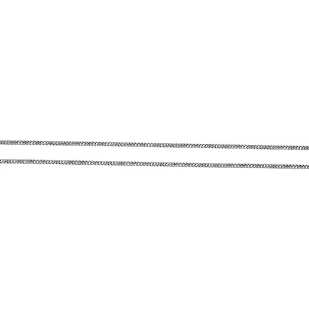 Sterling Silver 2.25mm Continuous Flat Curb Link 24" Chain