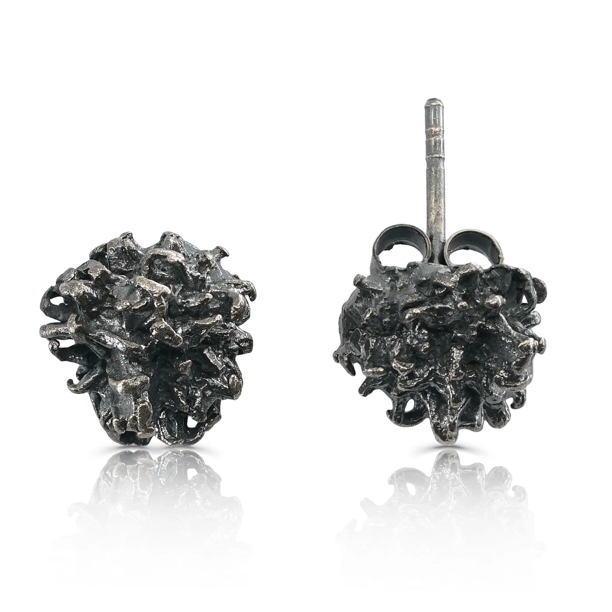 Sterling Silver and Patina Liquidambar Earrings