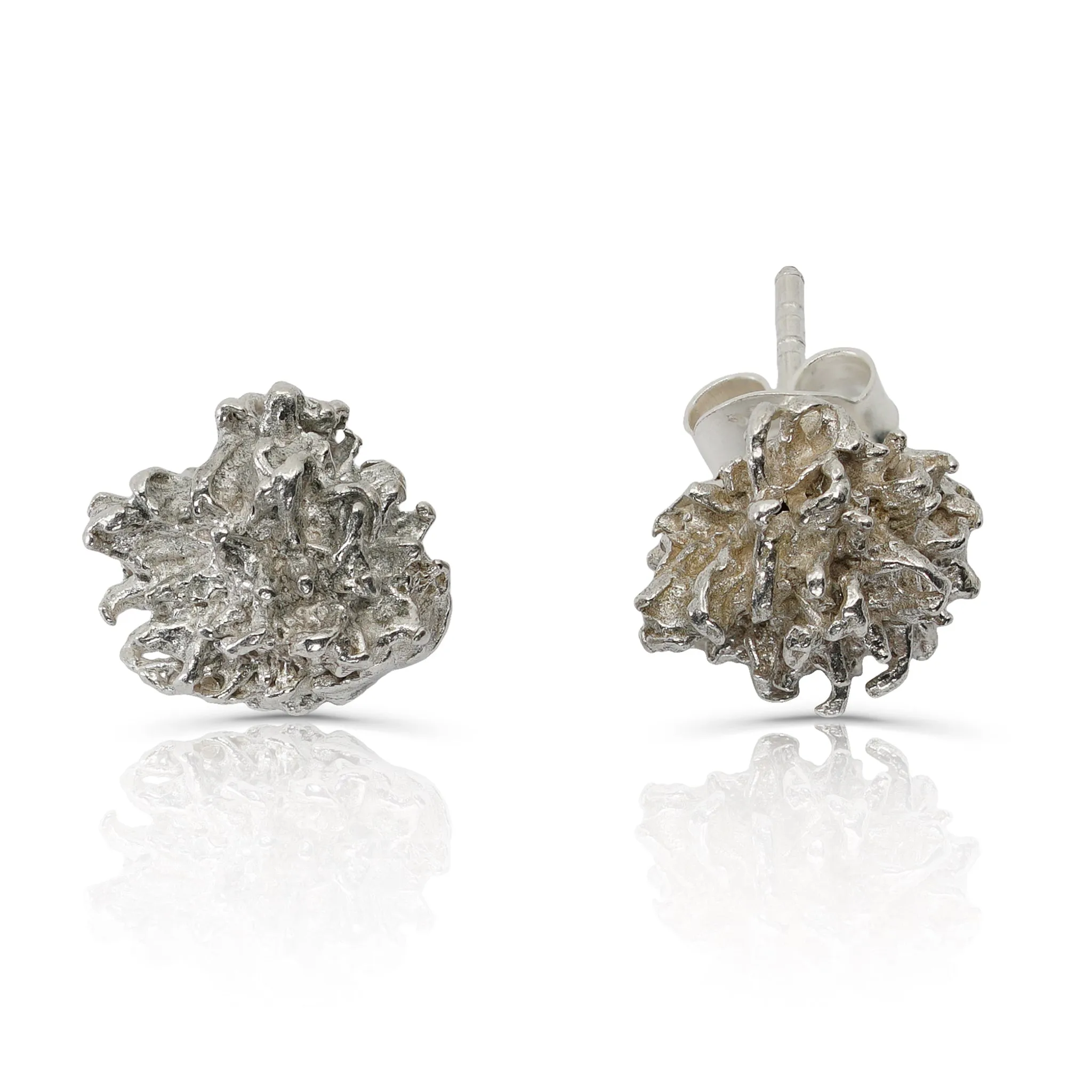 Sterling Silver and Patina Liquidambar Earrings