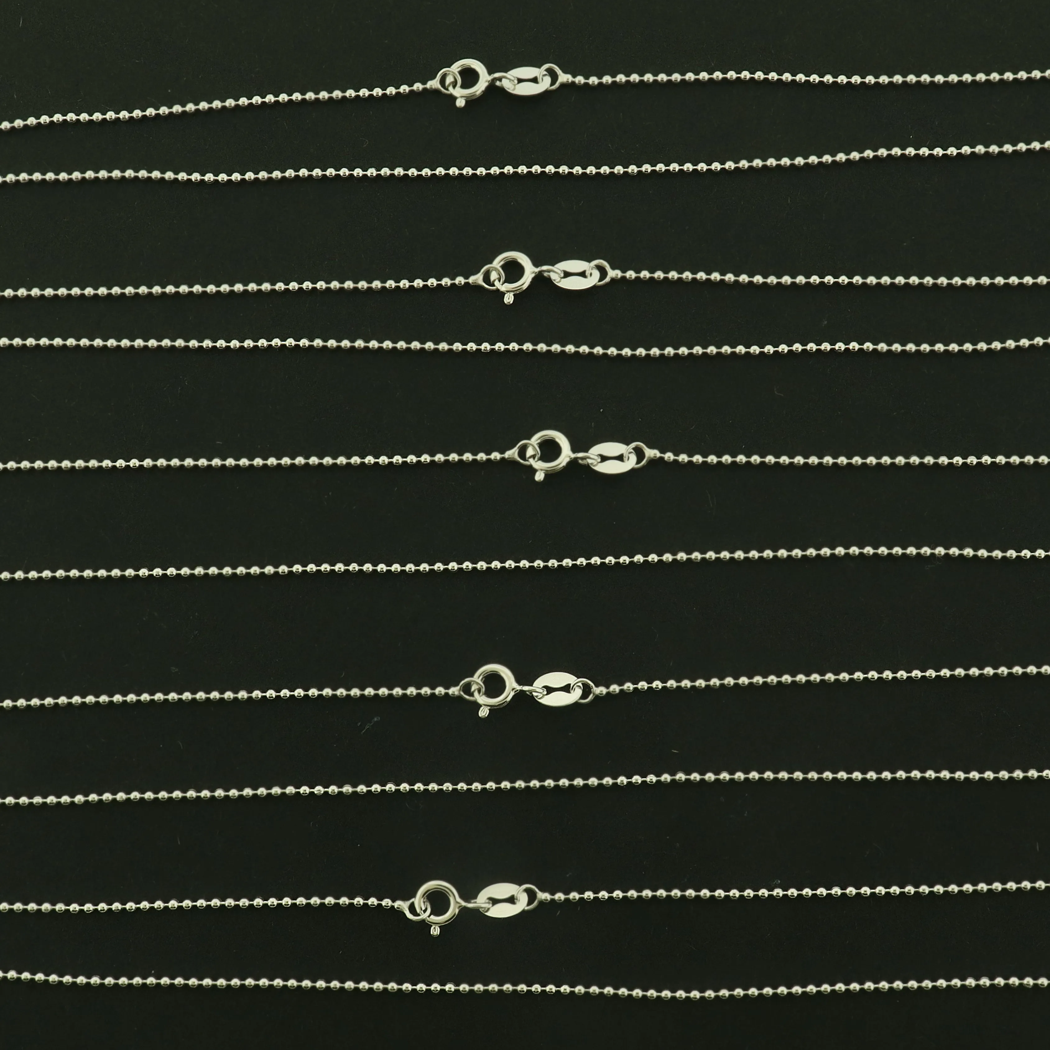 Sterling Silver Ball Chain Necklace - 1.2mm Thick - Choose Your Size!
