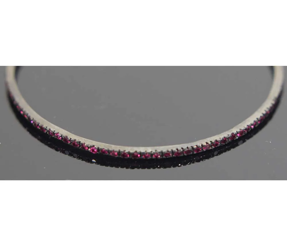 Sterling Silver Bangle Rose 2mm