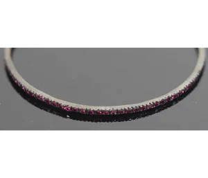 Sterling Silver Bangle Rose 2mm