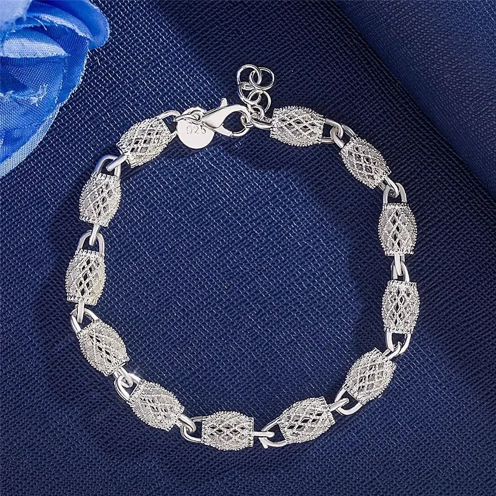 Sterling Silver Beads Charm Bracelets For Women Luxury Hollow Adjustable Lucky Ball Bracelet Wedding Party Fine Jewelry Gift