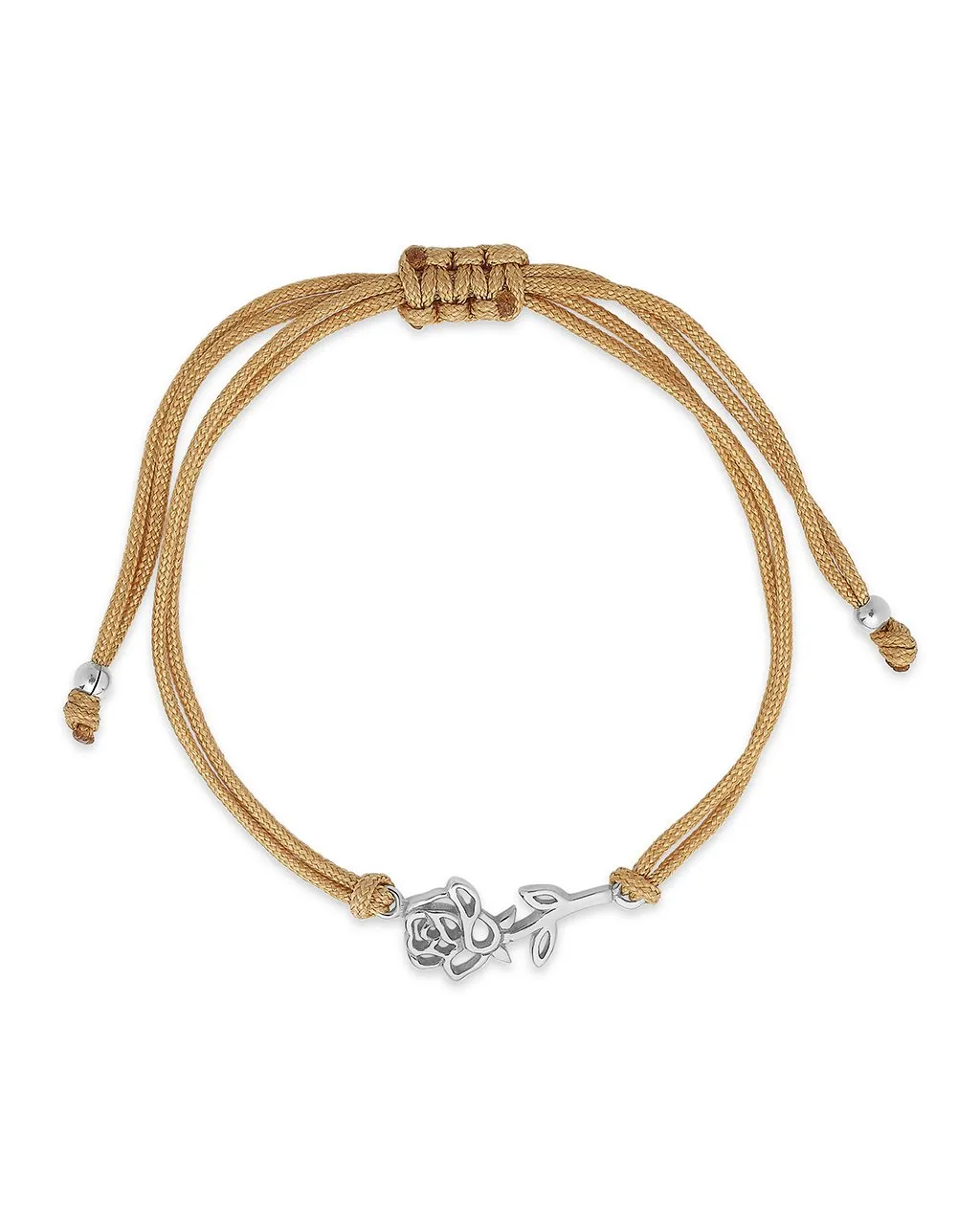 Sterling Silver Birth Flower Bolo Bracelet