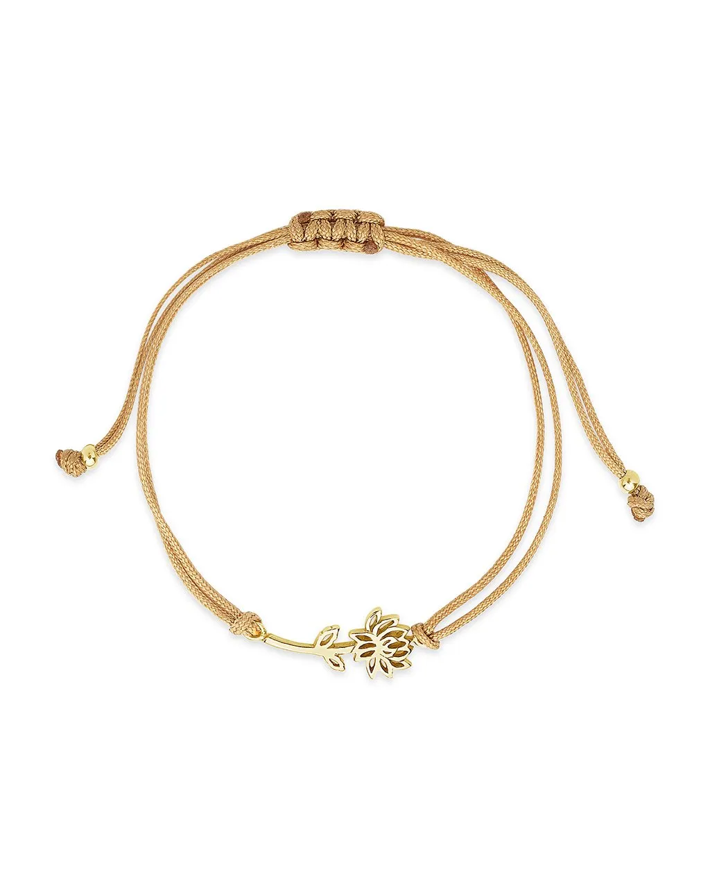 Sterling Silver Birth Flower Bolo Bracelet