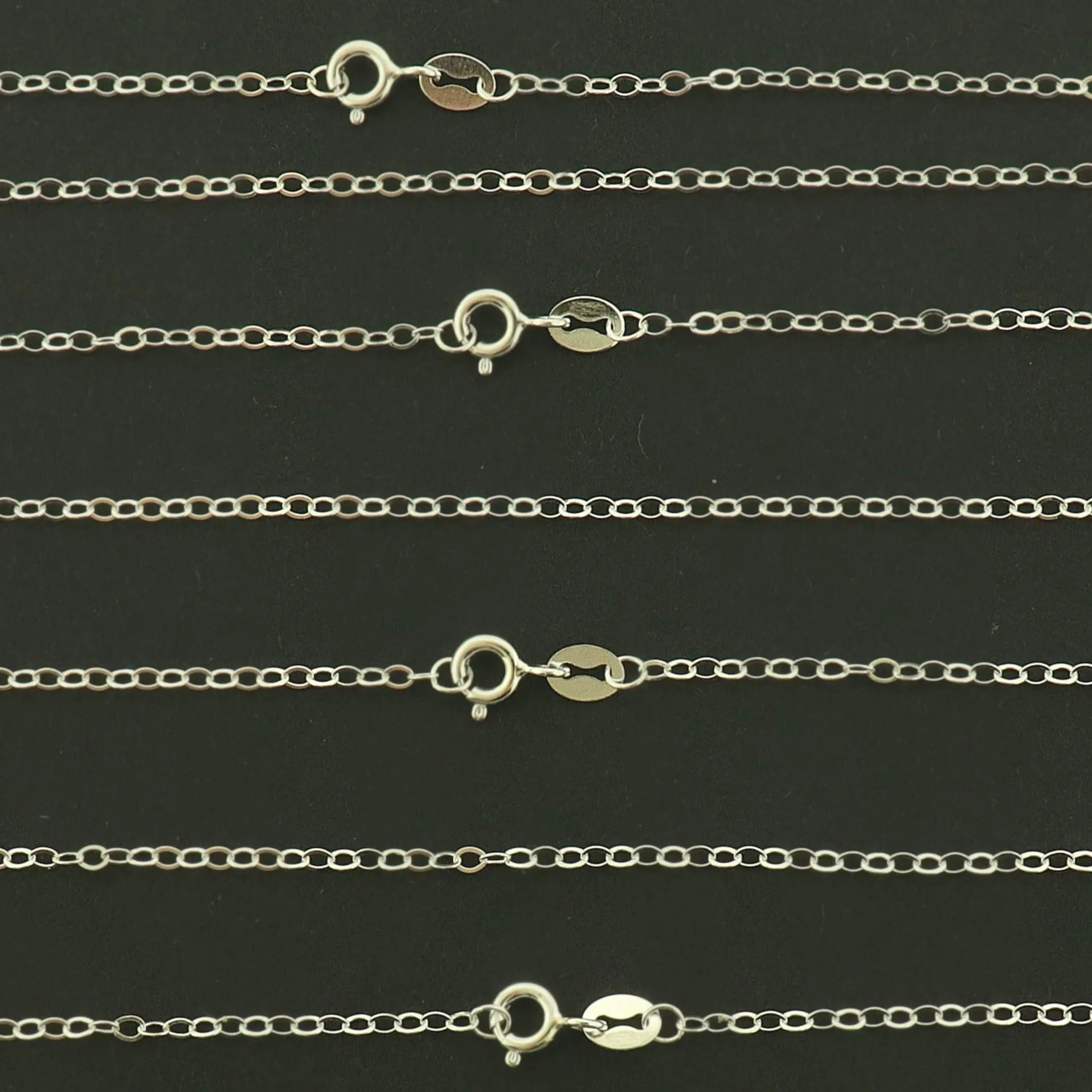Sterling Silver Cable Chain Necklace - 1.8mm Thick - Choose Your Size!