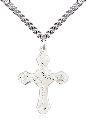 Sterling Silver Cross Pendant on a Sterling Silver Chain LC