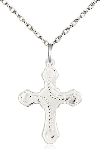 Sterling Silver Cross Pendant on a Sterling Silver Chain LC