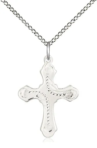 Sterling Silver Cross Pendant on a Sterling Silver Chain LC