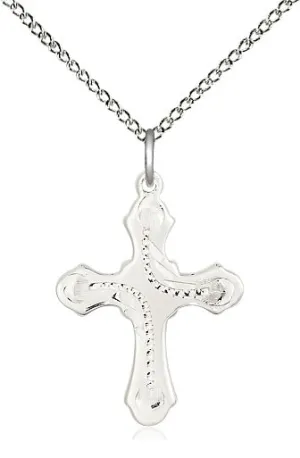 Sterling Silver Cross Pendant on a Sterling Silver Chain LC