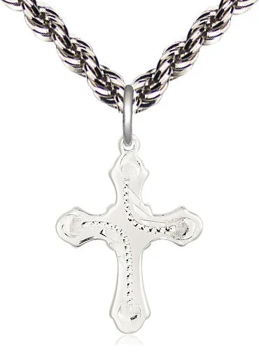 Sterling Silver Cross Pendant on a Sterling Silver Chain LC