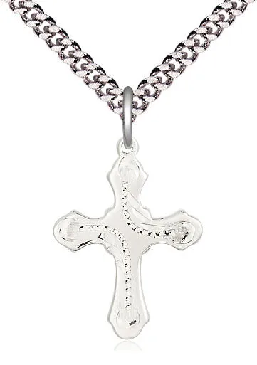 Sterling Silver Cross Pendant on a Sterling Silver Chain LC