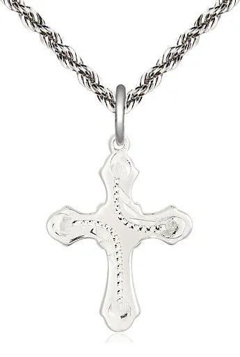 Sterling Silver Cross Pendant on a Sterling Silver Chain LC