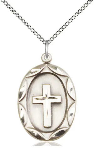 Sterling Silver Cross Pendant on a Sterling Silver Chain