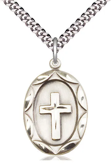 Sterling Silver Cross Pendant on a Sterling Silver Chain