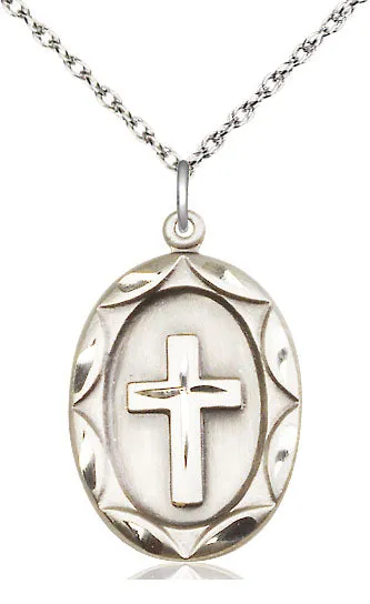 Sterling Silver Cross Pendant on a Sterling Silver Chain