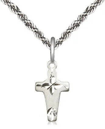 Sterling Silver Cross Pendant on a Sterling Silver Chain