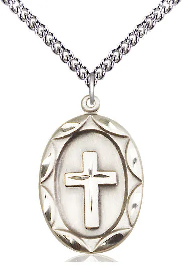 Sterling Silver Cross Pendant on a Sterling Silver Chain