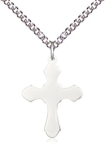 Sterling Silver Cross Pendant on a Sterling Silver Chain
