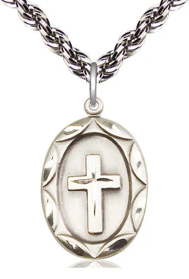 Sterling Silver Cross Pendant on a Sterling Silver Chain