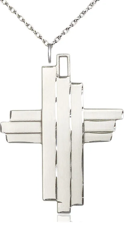 Sterling Silver Cross Pendant on Sterling Silver Chain