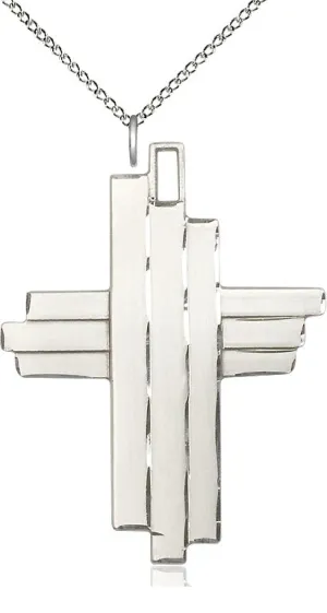 Sterling Silver Cross Pendant on Sterling Silver Chain