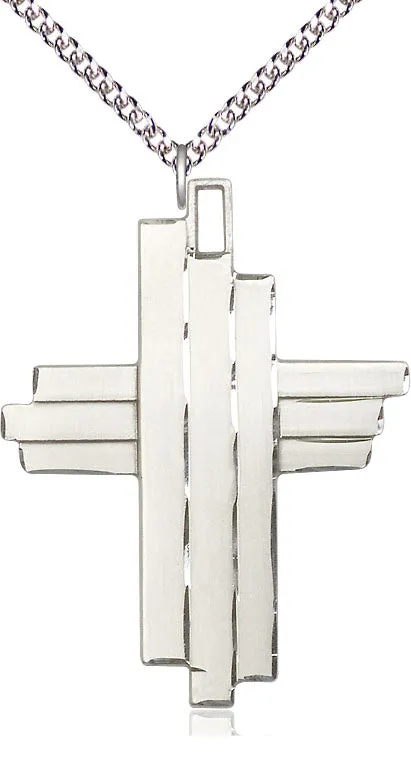 Sterling Silver Cross Pendant on Sterling Silver Chain