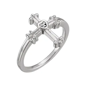 Sterling Silver Cross Ring, Size 7