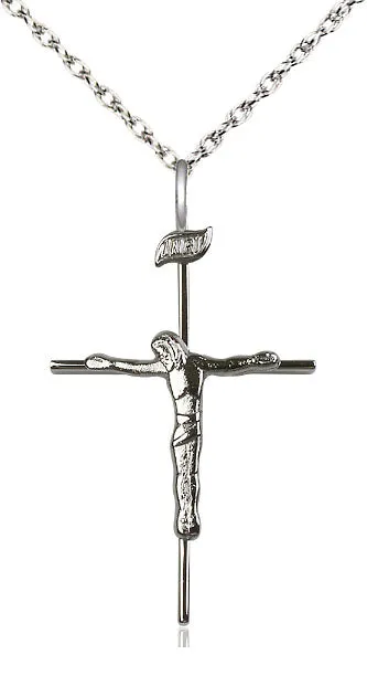 Sterling Silver Crucifix Pendant on a Sterling Silver Chain
