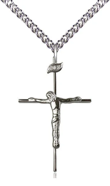 Sterling Silver Crucifix Pendant on a Sterling Silver Chain