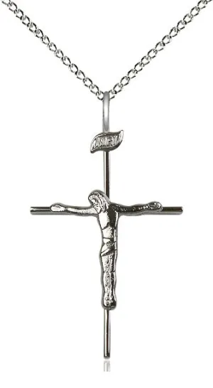 Sterling Silver Crucifix Pendant on a Sterling Silver Chain