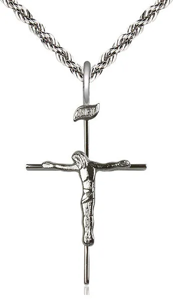 Sterling Silver Crucifix Pendant on a Sterling Silver Chain