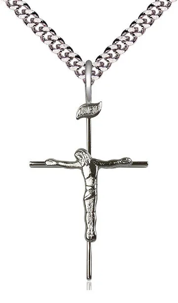 Sterling Silver Crucifix Pendant on a Sterling Silver Chain