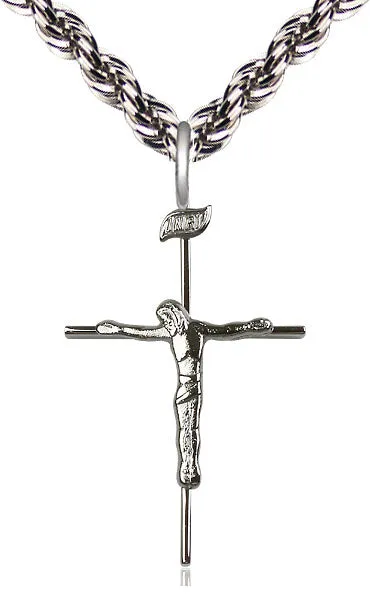 Sterling Silver Crucifix Pendant on a Sterling Silver Chain