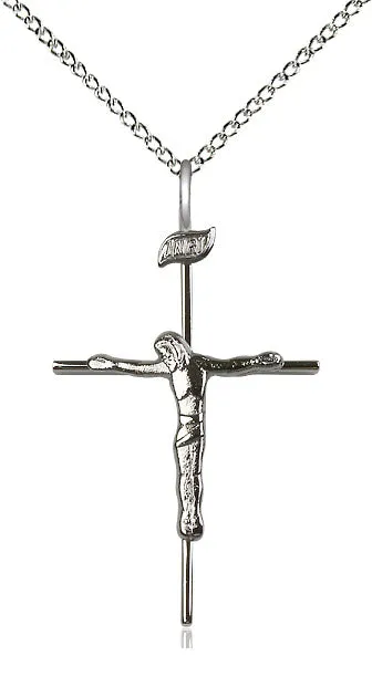 Sterling Silver Crucifix Pendant on a Sterling Silver Chain