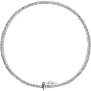 Sterling Silver Hollow Fox Mesh 8" Chain
