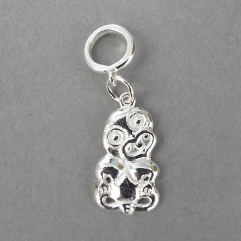 Sterling Silver Maori Tiki Charm