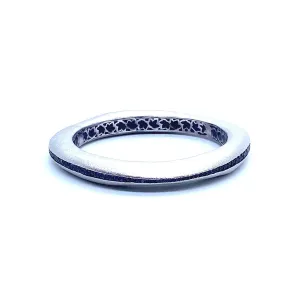 Sterling Silver Tribal iolite Wave Bangle 10mm Thick