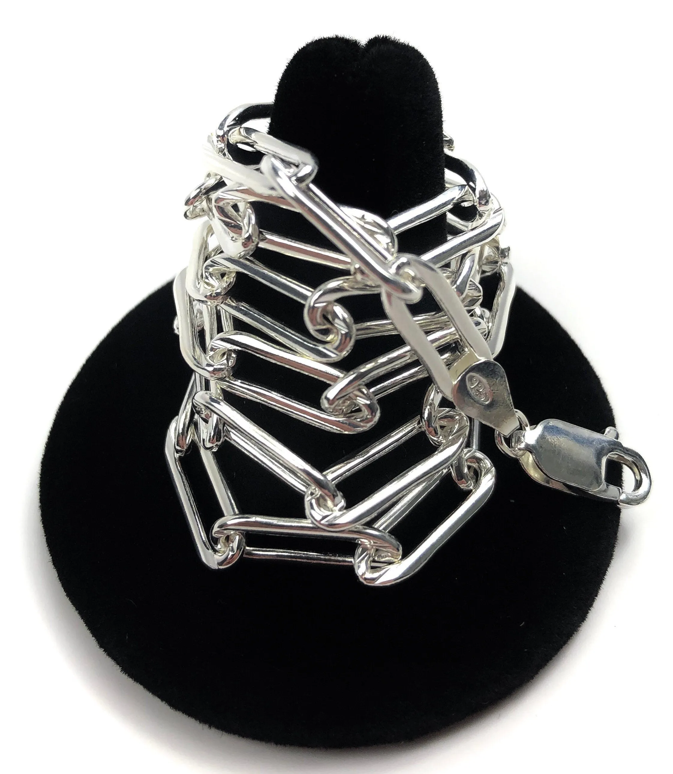 Stunning 20” paper clip Sterling Silver Chain 925 , Sku #SM35/LC-20”