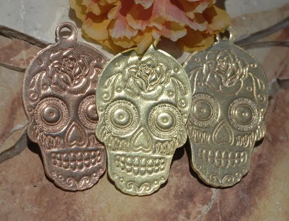 Sugar Skull Blank #4, Traditional Dia de los Muertos, Day of the Dead, 20G