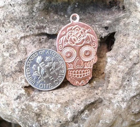 Sugar Skull Blank #4, Traditional Dia de los Muertos, Day of the Dead, 20G