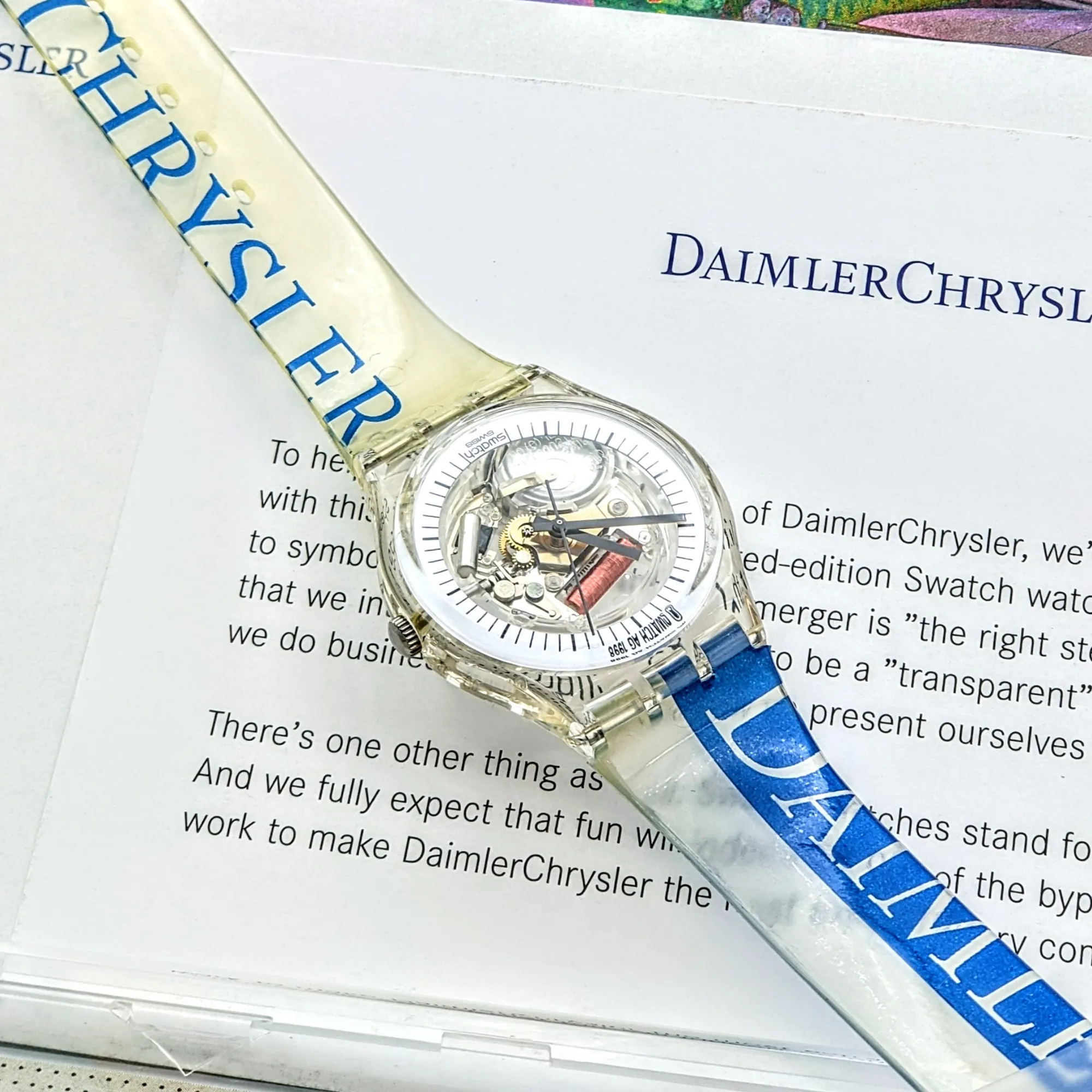 SWATCH Watch Daimler Chrysler Promotional Wristwatch - Box & Papers - Ref. GZ 157