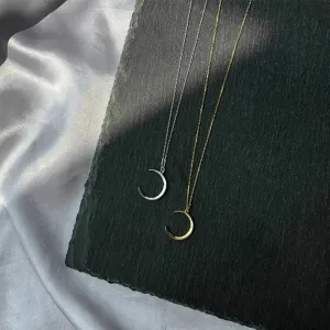 Sweet Moon Silver Plated Jewelry Temperament Crescent Clavicle Chain Pendant Necklaces
