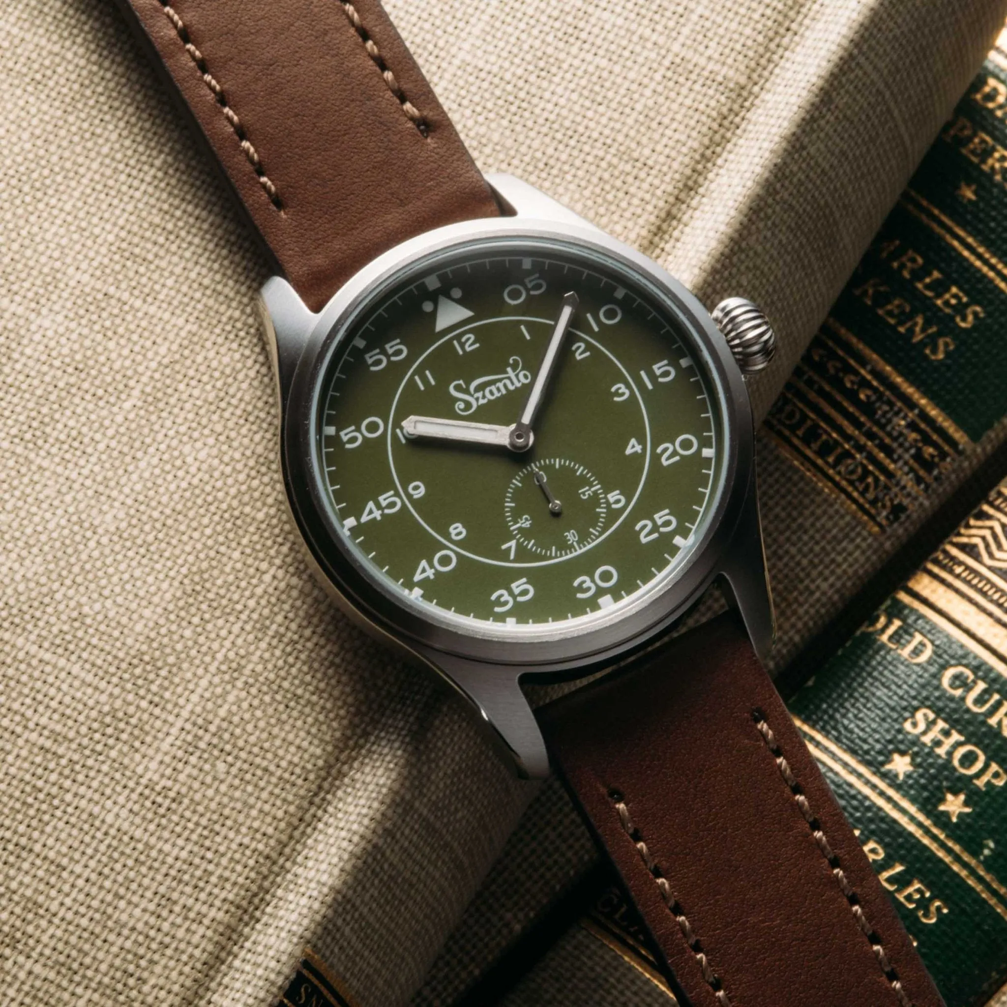 Szanto Heritage Aviator Green Brown