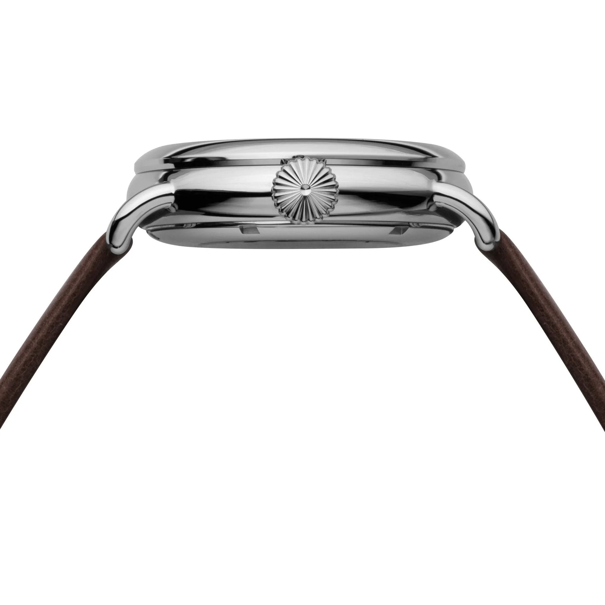 Szanto Officer's Classic Automatic Silver Brown