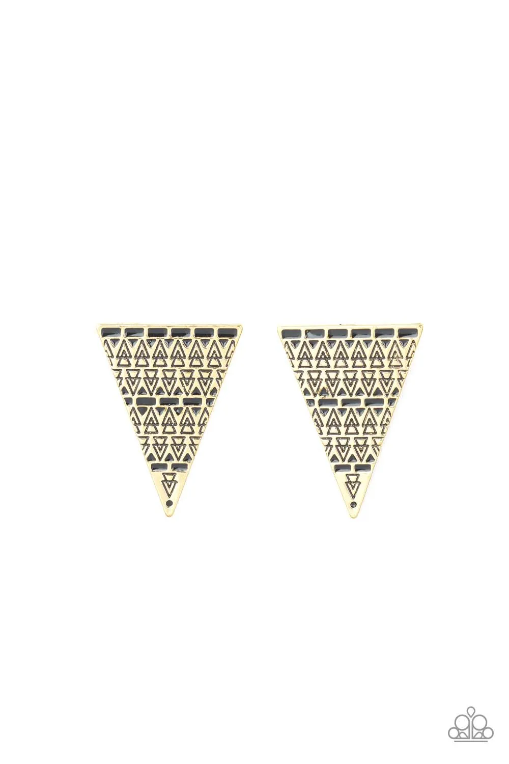 Terra Tricolor Brass Post Earring