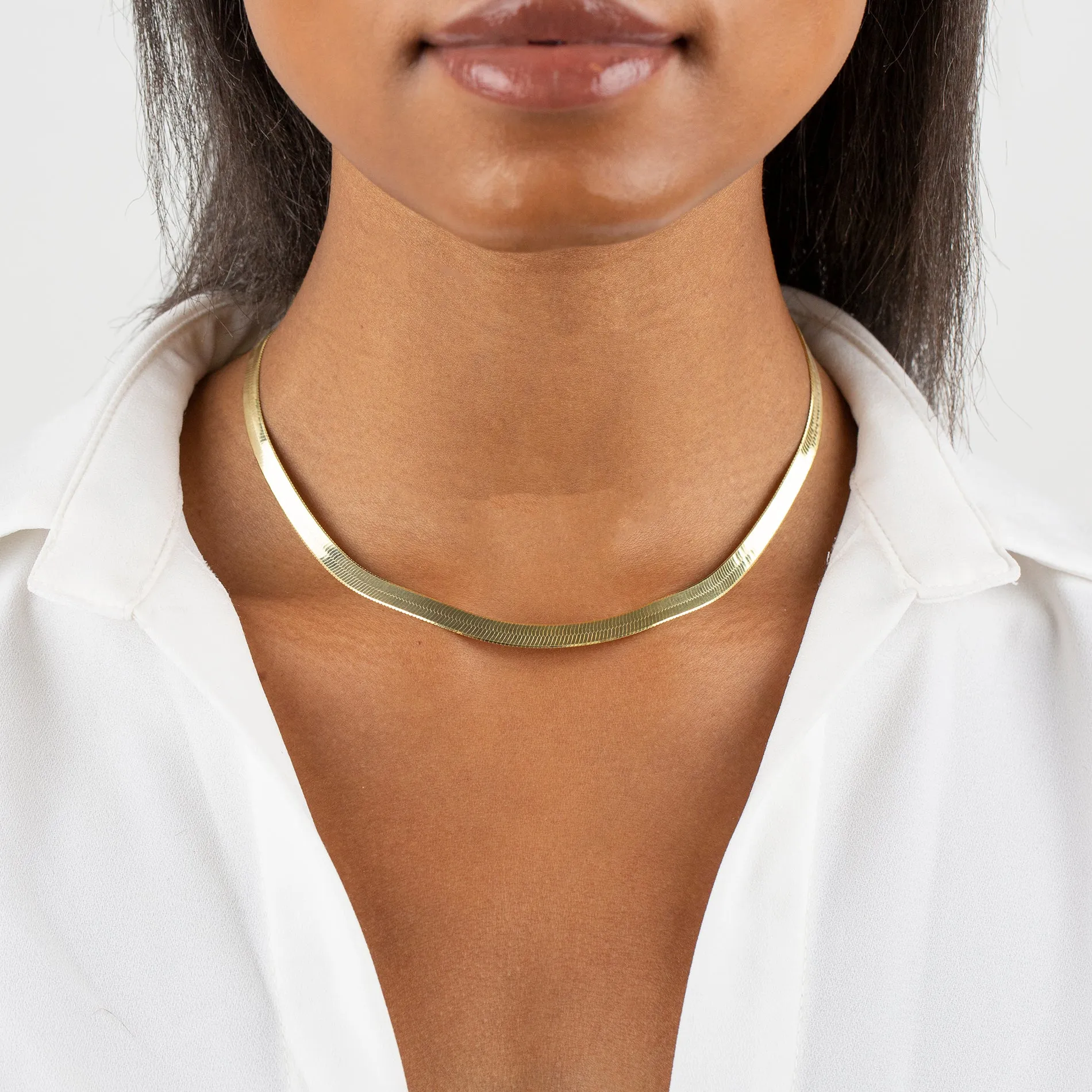 Thick Herringbone Necklace
